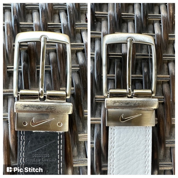 Nike Accessories Nike Golf Mens Core Black White Leather Reversible